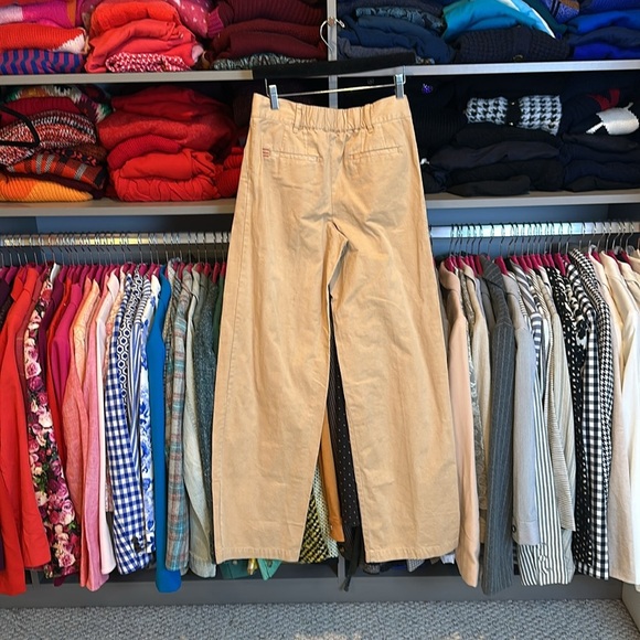 BDG khaki elastic back waistband wide leg trousers size XS NWT - Picture 4 of 4